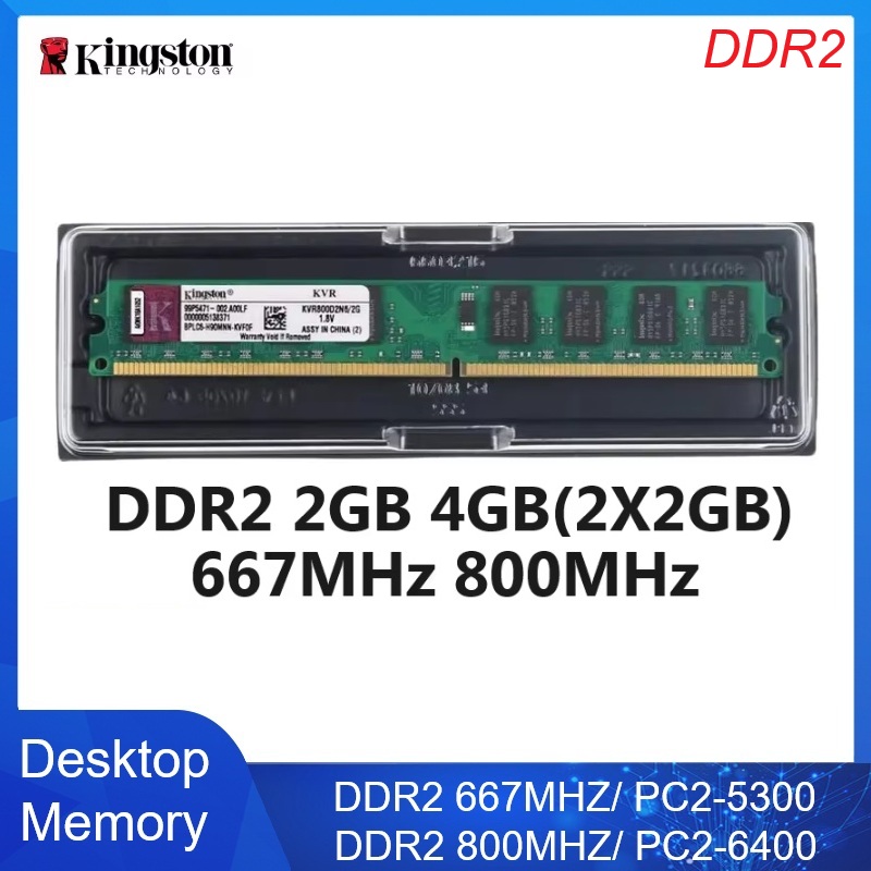 Ddr2 Ram - Kingston Memoria Ram Kit Desktopgeheugen DDR2