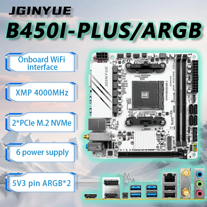 JGINYUE B450 ITX moederbordset - Ddr4 3200Mhz recensie en prijs
