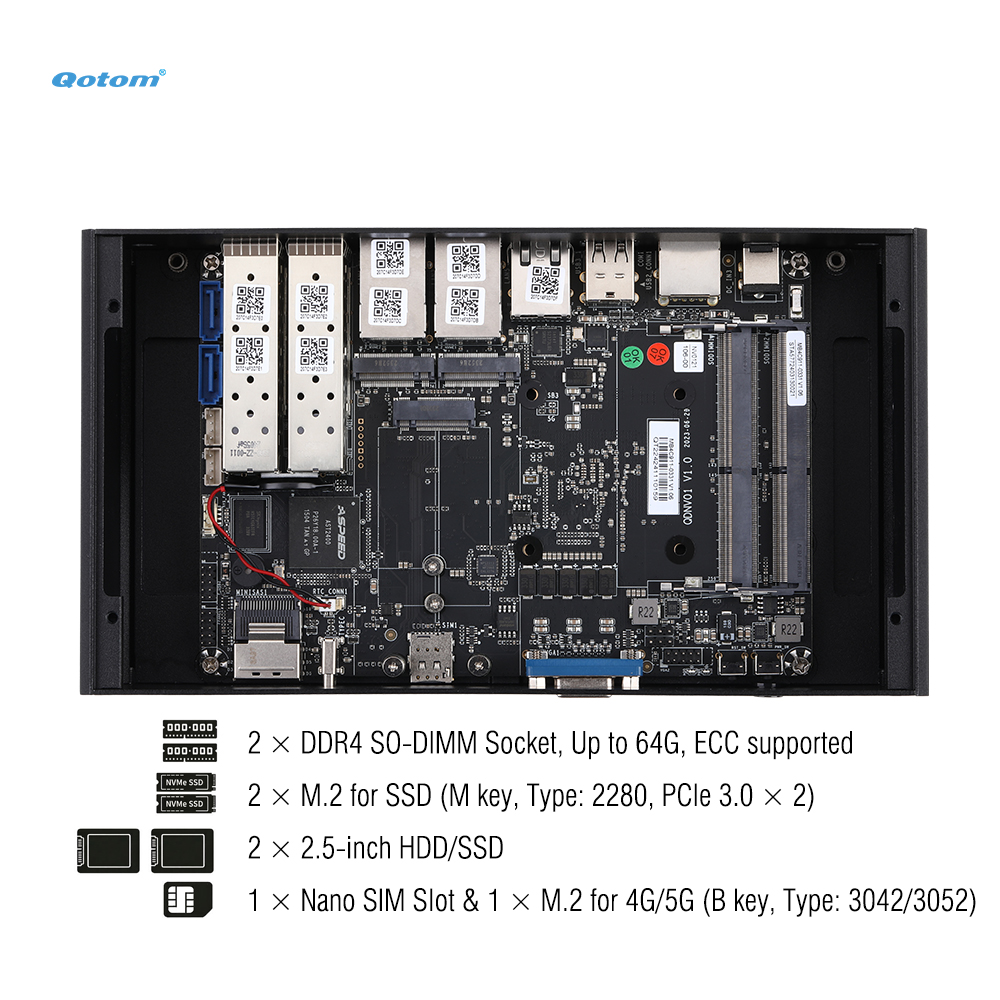 Mini PC Q20300G9 CPU Atom C300 - Ddr4 Desktop Ram recensie en prijs